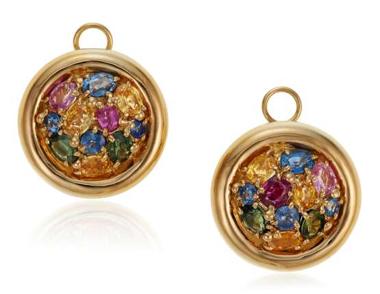 Chaumet. CHAUMET SAPPHIRE AND COLORED SAPPHIRE EARRINGS - Foto 1
