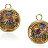 Chaumet. CHAUMET SAPPHIRE AND COLORED SAPPHIRE EARRINGS - фото 1