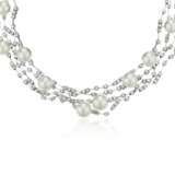 House of Taylor. HOUSE OF TAYLOR CULTURED PEARL AND DIAMOND NECKLACE - photo 1