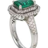 EMERALD AND DIAMOND RING WITH GIA REPORT - фото 2