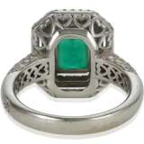 EMERALD AND DIAMOND RING WITH GIA REPORT - фото 3