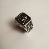 Ring “Signet ring with a seal depicting Jesus Christ”, Silver, Mixed media, Vintage, Religious genre, 2020 - photo 2