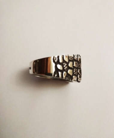 Ring “Signet ring with a seal depicting Jesus Christ”, Silver, Mixed media, Vintage, Religious genre, 2020 - photo 4