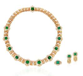 SET OF EMERALD AND DIAMOND JEWELRY WITH AGL REPORT