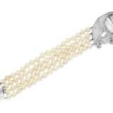 CULTURED PEARL AND DIAMOND BRACELET WITH GIA REPORT - Foto 3