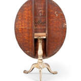 A DUTCH WHITE-AND-POLYCHROME-DECORATED PINE TILT-TOP TABLE 'FLAP AAN DE WAND' - photo 3