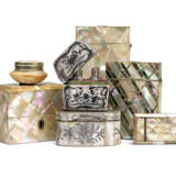 SEVEN MOTHER-OF-PEARL, ABALONE AND IVORY DECORATIVE BOXES - фото 2
