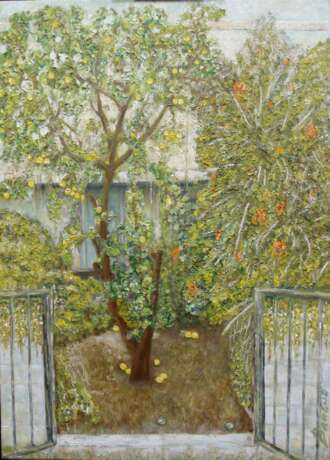 Design Painting “Lemon tree front garden Jerusalem”, Canvas, Oil paint, Impressionist, Landscape painting, 2020 - photo 1
