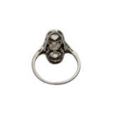 Art Déco Ring mit 2 Altschliffdiamanten zusammen ca. 1,95 ct, - Foto 4