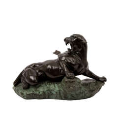 GURADZE,HANS (1861-?) "Verwundeter Panther"