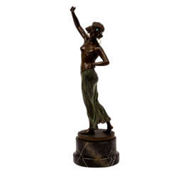 IFFLAND, FRANZ (1862-1935) Bronzefigur, Tänzerin in Jugendstilmanier,