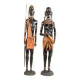 Paar Skulpturen aus Holz. KENIA, um 1970/80. - Foto 2