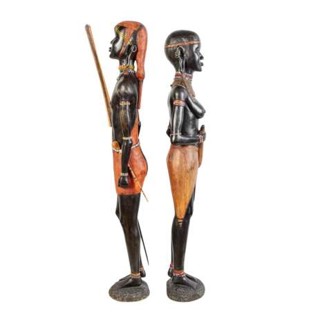 Paar Skulpturen aus Holz. KENIA, um 1970/80. - Foto 5
