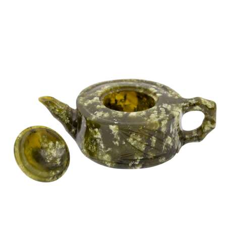 Tee-Set und Schale aus Jade. CHINA, 20. Jahrhundert: - Foto 4