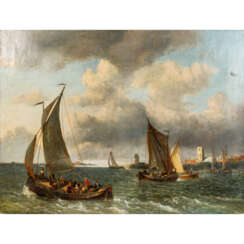 WALDORP, ANTONIE (Dutch 1803-1866) "Küstensegler in Holland".