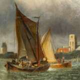 WALDORP, ANTONIE (Dutch 1803-1866) "Küstensegler in Holland". - Foto 3