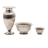 PAMPALONI zwei Silberschalen und eine Vase, 20. / 21. Jh, Italien, - фото 1