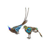 CHINA Paar Cloisonné-Vogelfiguren, 2. Hälfte 20. Jahrhundert - Foto 1