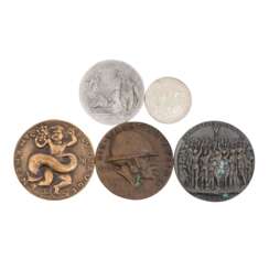 5 Medaillen von Karl Götz, Deutschland, 1.H. 20. Jahrhundert. -