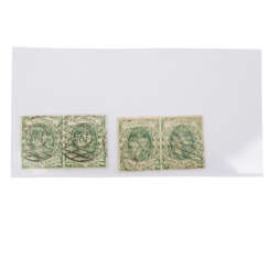 Altdeutschland Sachsen - 1851, 2 Paare der 3 Pfennig grün,