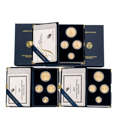 3 x USA Investment Gold Sets - - photo 1