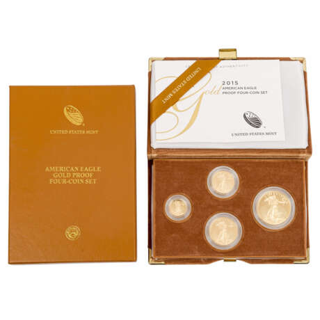 USA "American Eagle Gold Proof Four-Coin Set" des Jahres 2015 - - photo 1