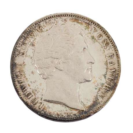 Bayern - 3 1/2 Gulden 1842, Ludwig I., Walhalla, ss+, - Foto 1