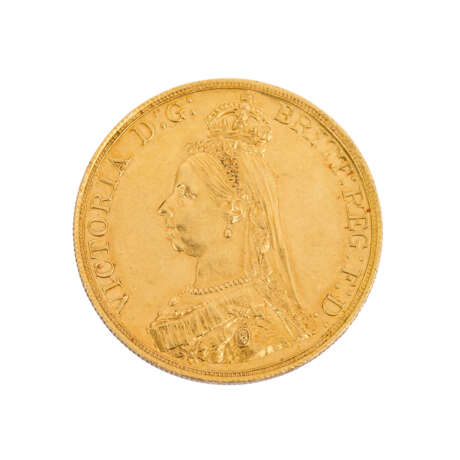 GB/GOLD - Seltenes 5 Pfund Stück 1887 - фото 1