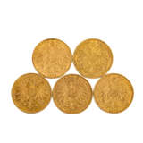 Österreich - 5 x 20 Kronen, Gold, - фото 2
