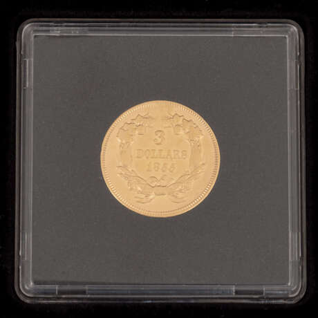 USA/Gold - 3 Dollars 1855, Liberty in Indian Princess Form, - photo 3