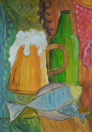 Design Painting “After work”, Paper, Gouache, Still life, 2019 - photo 1