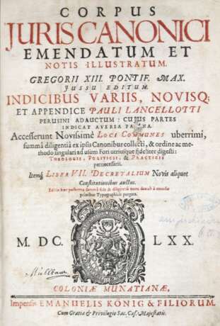 Corpus juris canonici - photo 1