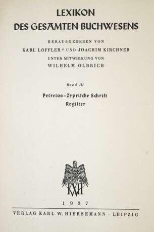 Löffler, K. u. J.Kirchner (Herausgeber). - фото 1