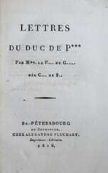 Lettres du Duc De P.