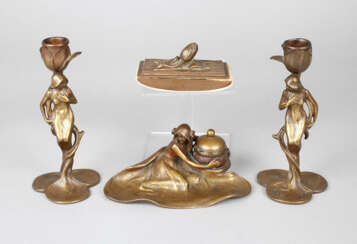 Bronzeschreibset Jugendstil