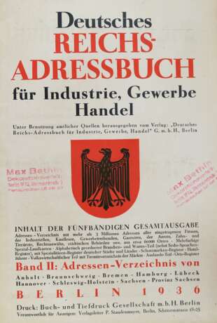 Deutsches Reichs-Adressbuch - photo 1