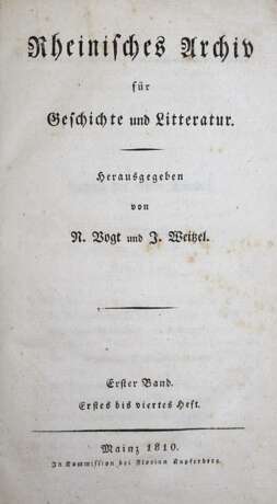 Rheinisches Archiv für Geschichte und Litteratur. - photo 1