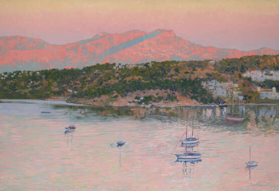 Painting “Bodrum. Pink sunrise.”, Canvas, Oil paint, Impressionist, Marine, 2007 - photo 1