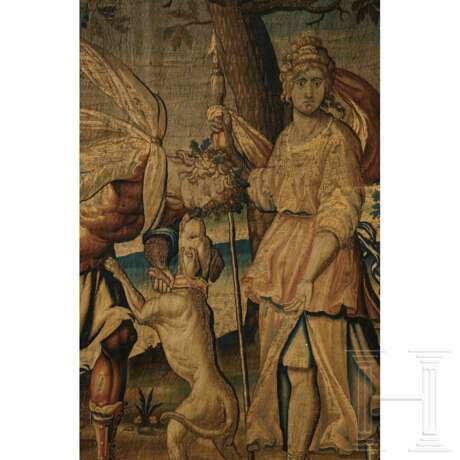 Äußerst feine Tapisserie mit Artemis und Apollon, Flandern, 17. Jahrhundert - Foto 3
