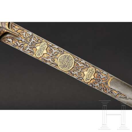 Geschnittener und goldtauschierter Prunk-Kilic, osmanisch, 18. Jahrhundert - Foto 4