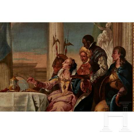 Ölgemälde „Das Gastmahl der Kleopatra" (Franz M. Kuen), deutsch, 1771 - Foto 4
