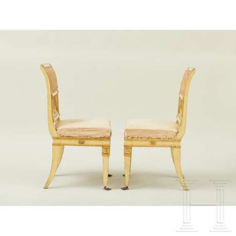 Ein Paar klassizistische Stühle, Lucca, um 1800 - photo 10