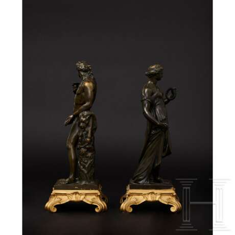 Bronzenes Figurenpaar, Dionysos und Nike darstellend, Frankeich, 19. Jahrhundert - photo 13