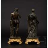 Bronzenes Figurenpaar, Dionysos und Nike darstellend, Frankeich, 19. Jahrhundert - Foto 14