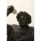 Alexander der Große auf seinem Schlachtross Bukephalos, Bronze nach dem antiken Vorbild aus Herculaneum, 19. Jahrhundert - Foto 4