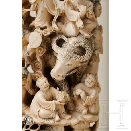 Große Elfenbein-Figurengruppe, China, 19. Jahrhundert - Foto 14