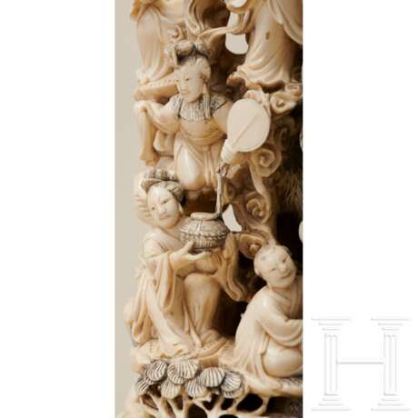 Große Elfenbein-Figurengruppe, China, 19. Jahrhundert - Foto 15