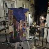 Gemälde „Nachtstraße von Montmartre“, Siehe Beschreibung, Impressionismus, Landschaftsmalerei, 2019 - Foto 2