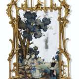 A CHINESE EXPORT REVERSE PAINTED MIRROR PICTURE IN GEORGE II... - photo 1