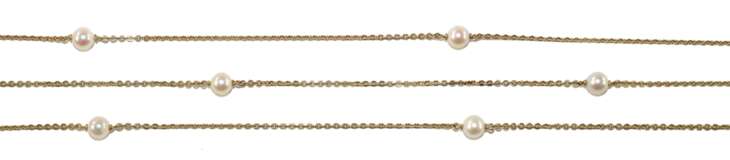 Goldkette mit 10 Perlen. - фото 1